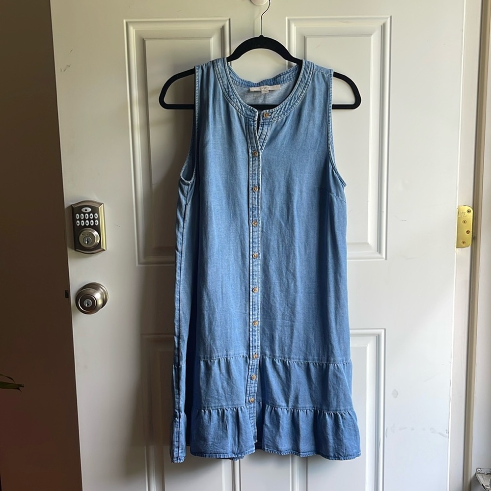 LOFT denim style loose flowy dress, size medium. Good used condition.